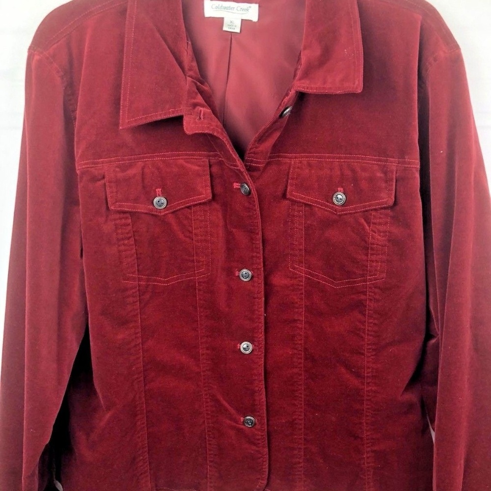 Coldwater Creek Women's red button front jacket XL - Picture 1 of 2